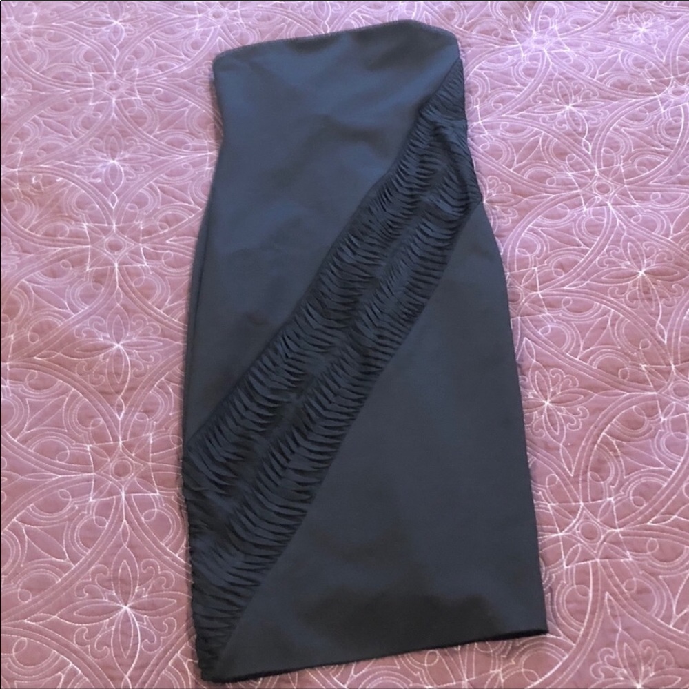 Kimberly ovitz black strapless dress